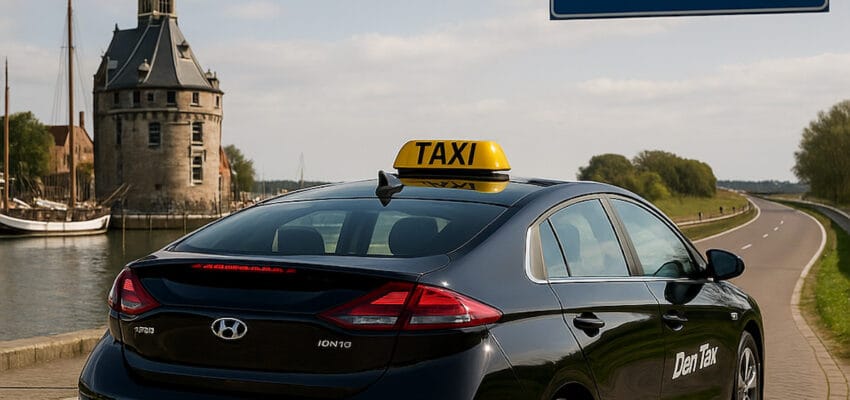 Den Taxi Hoorn vertrekt vanaf de haven richting Schiphol